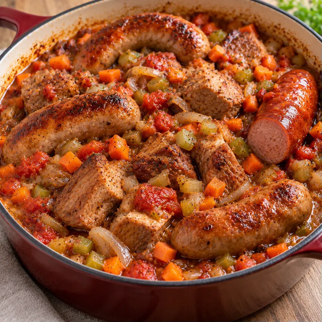 Porc et saucisses tendres