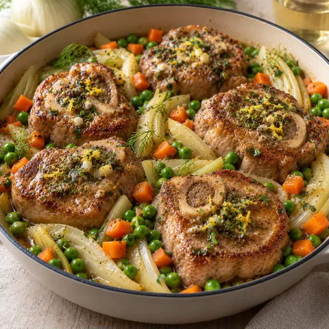 porc gremolata pois
