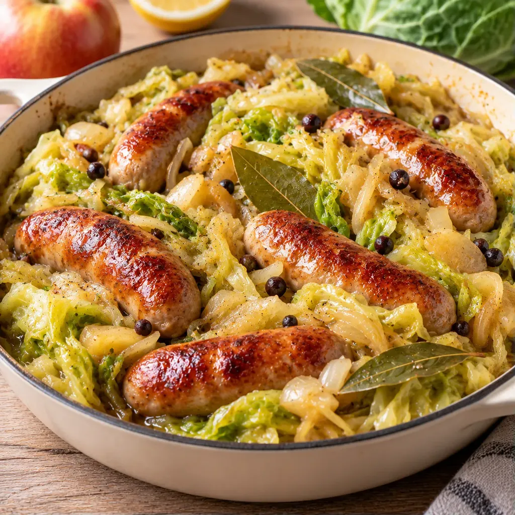 Chou citron saucisses