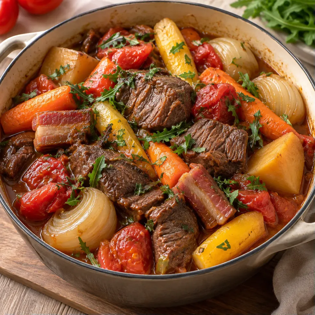 Boeuf tomate rustique