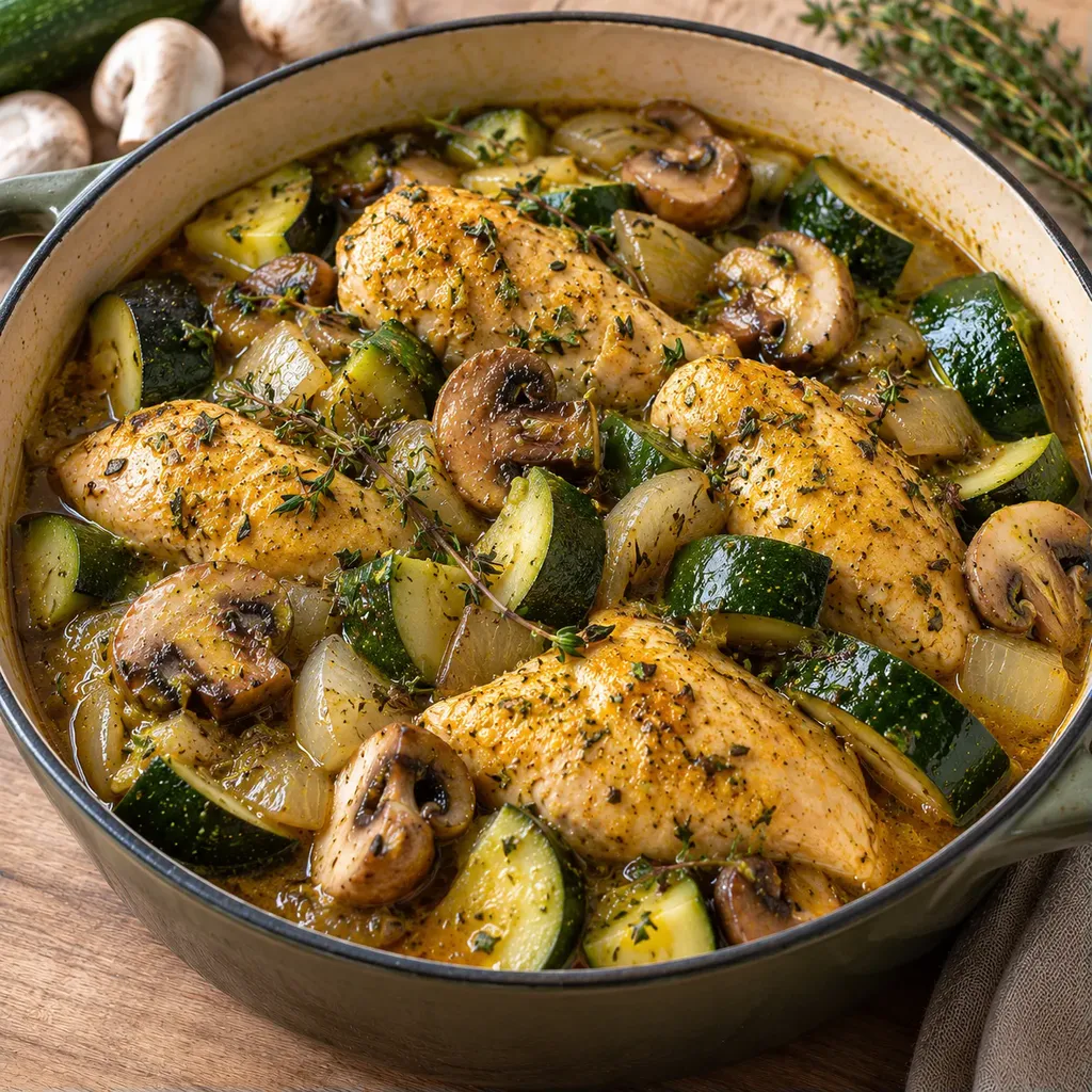 Poulet légumes bouillon
