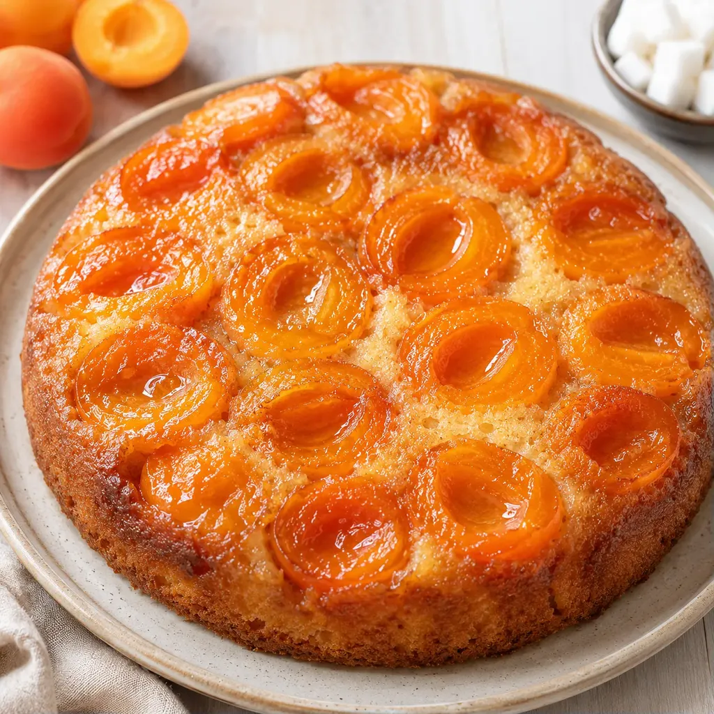 Abricots caramel gâteau