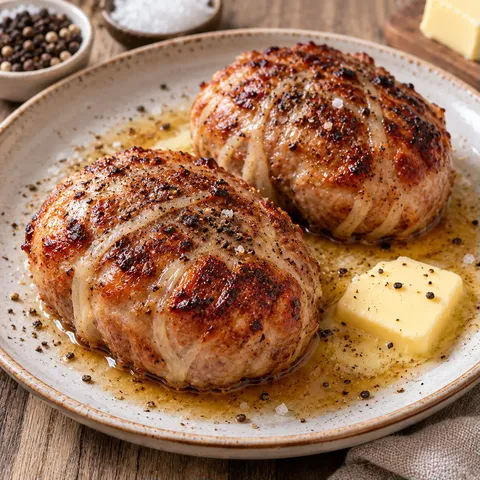 Porc doré crépinette
