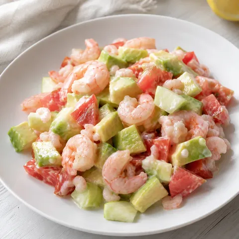 crevettes avocat tomates fraîches