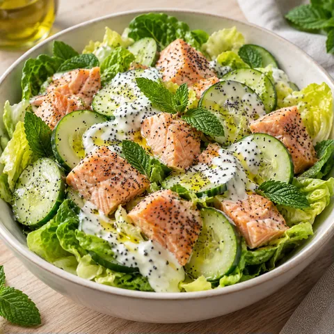 Saumon concombre fromage blanc