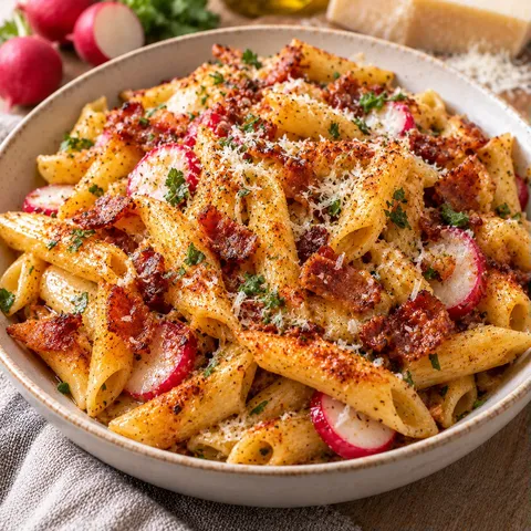 Pâtes croquantes parmesan