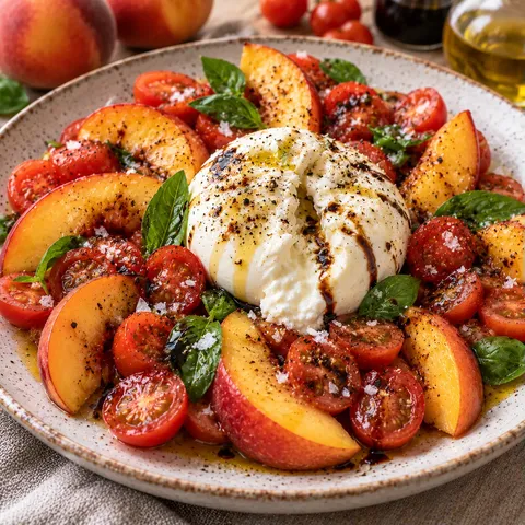 Tomates Burrata Pêches