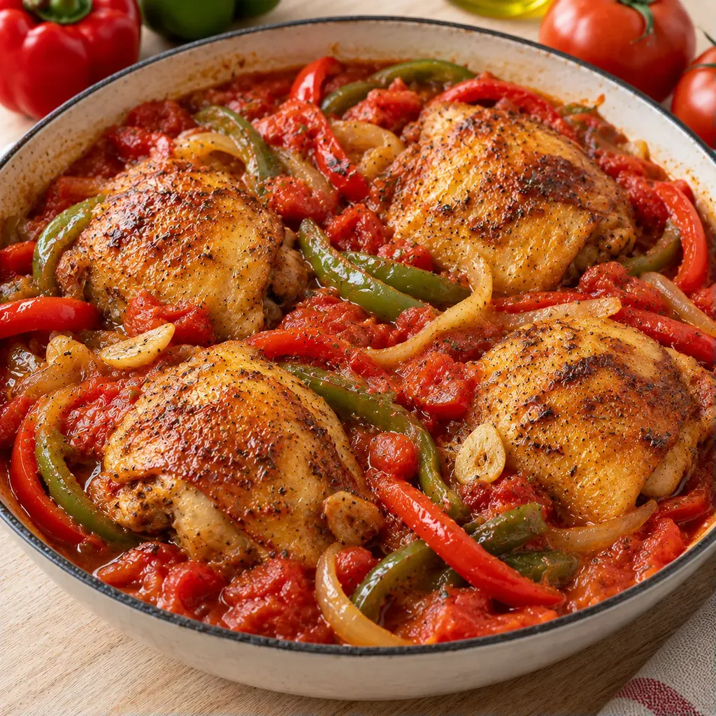 Poulet fondant catalan