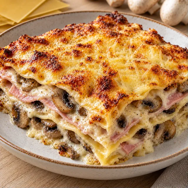 Jambon champignons moelleux