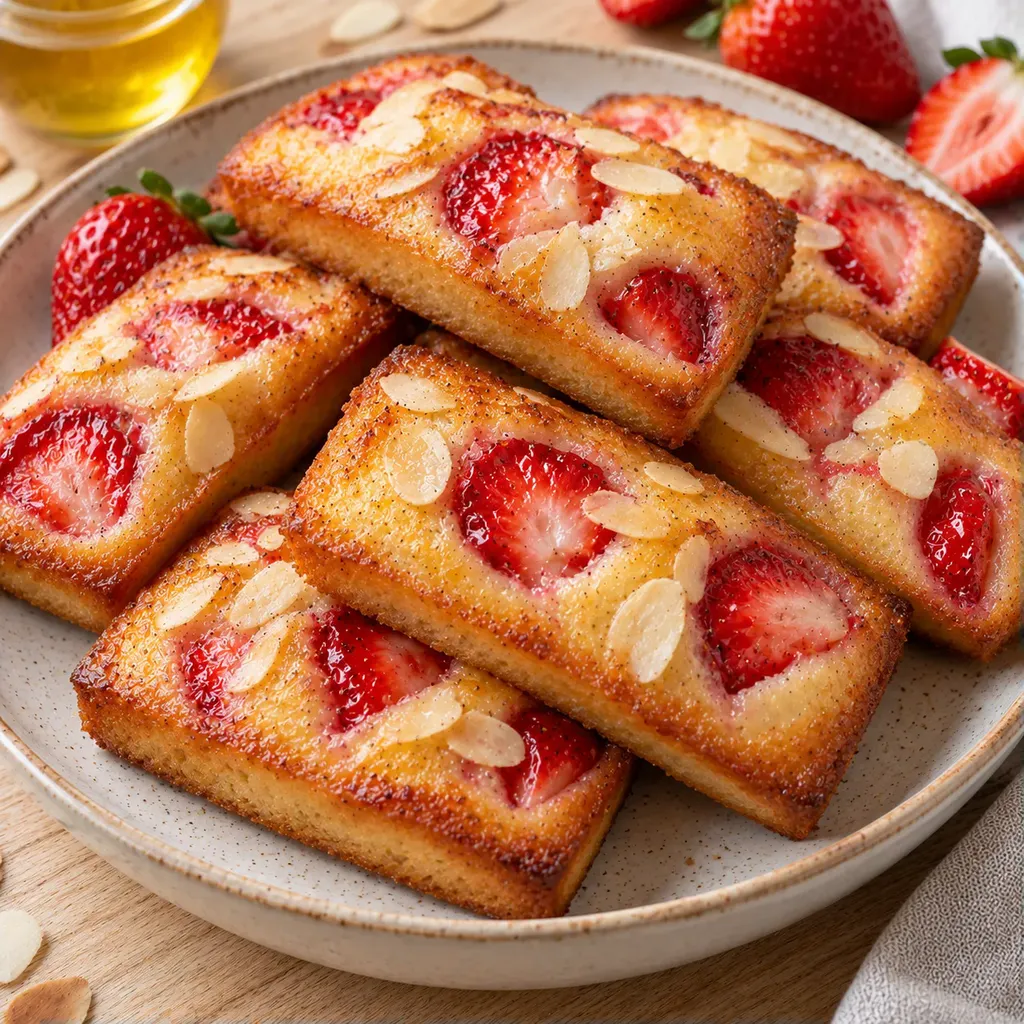 Fraises moelleuses financiers