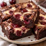 fondant brownie cerises