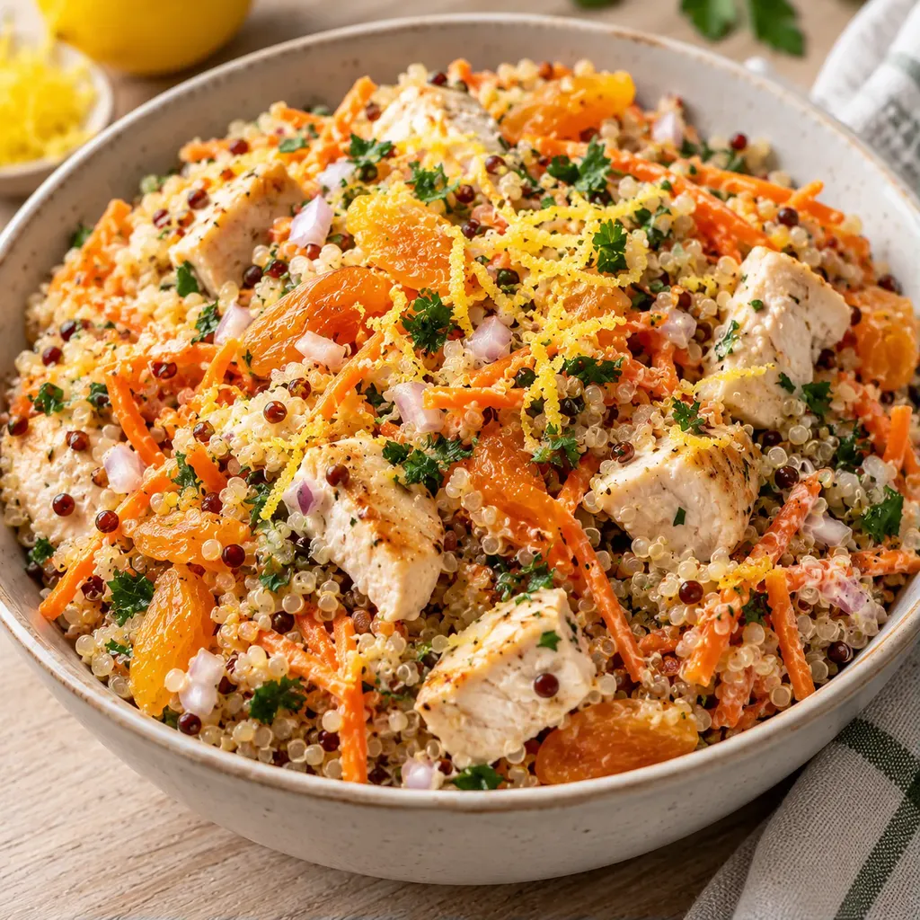 Poulet quinoa abricots