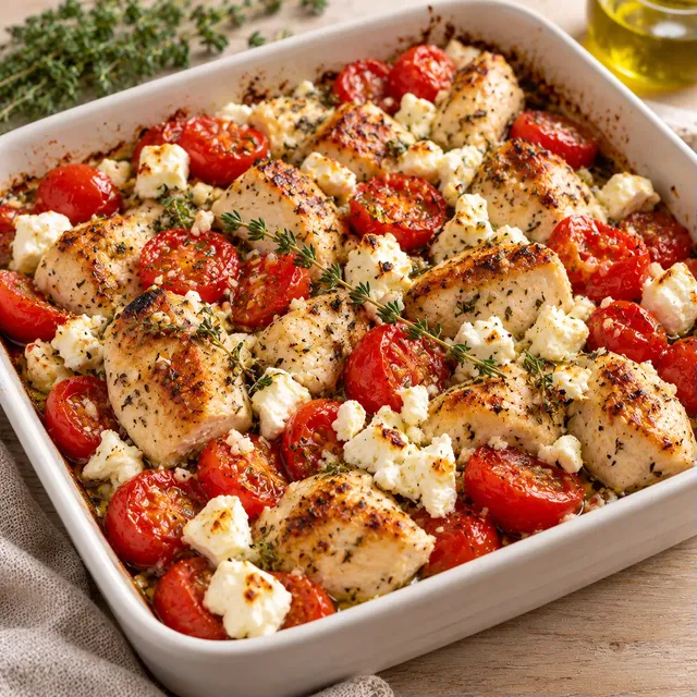 poulet tomates feta