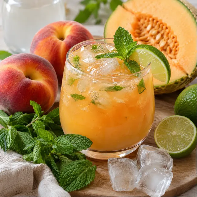 Pêche melon menthe