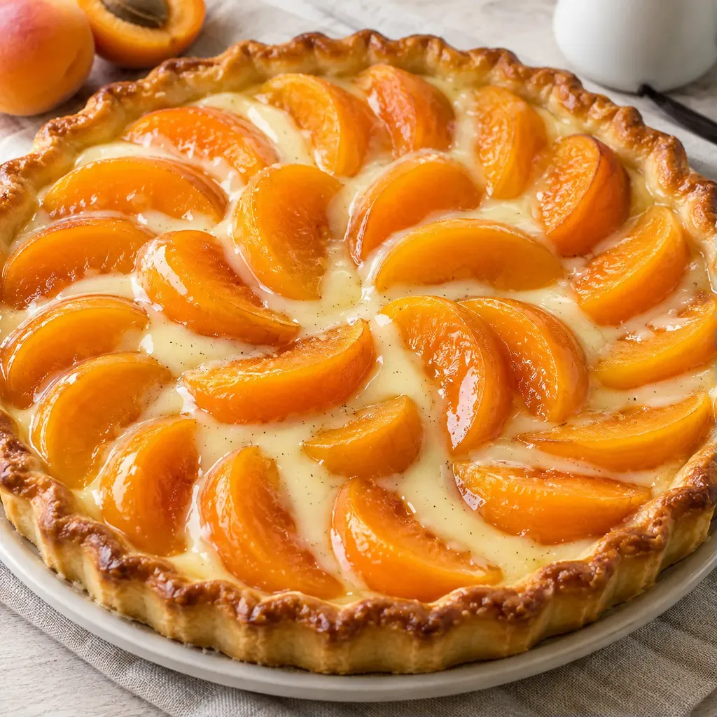 Abricots et crème sucrée
