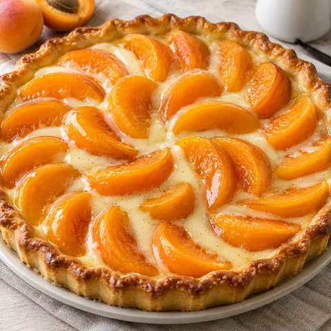 Abricots et crème sucrée