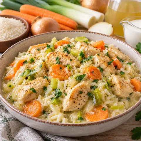 Riz Crémeux Poule Tendre