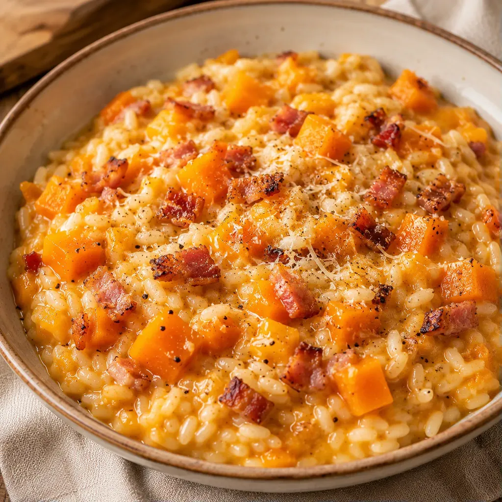 Risotto Potiron Lardons
