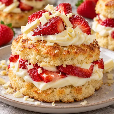 shortcakes fraises chocolat blanc