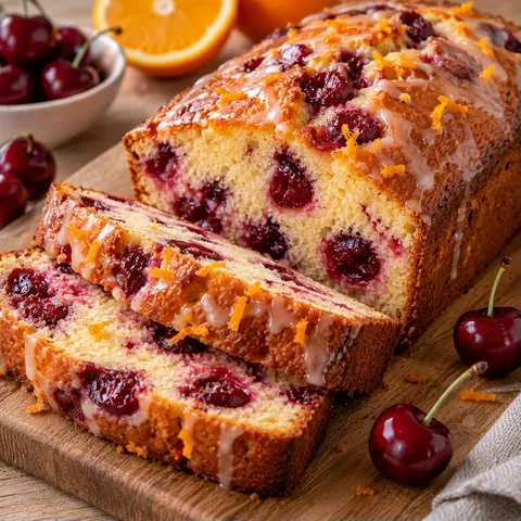Cerises et kirsch cake