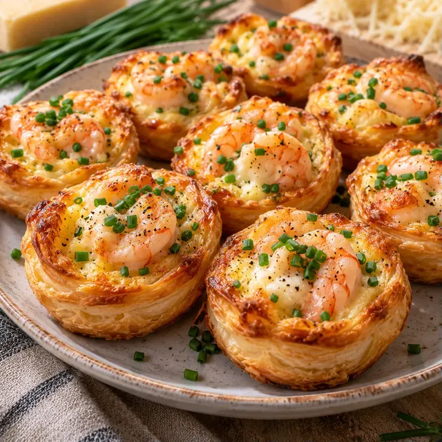 Crevettes fromage ciboulette