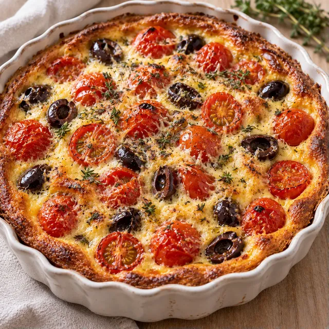 tomates olives clafoutis