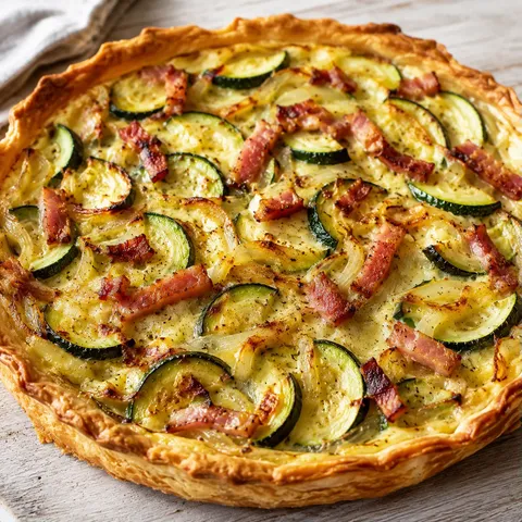 Courgette et lardons