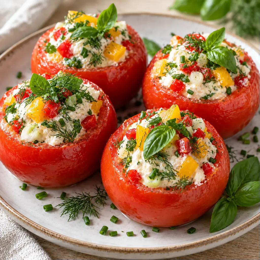 Fraîches tomates farcies