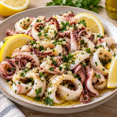 poulpe citron entrée fraîche
