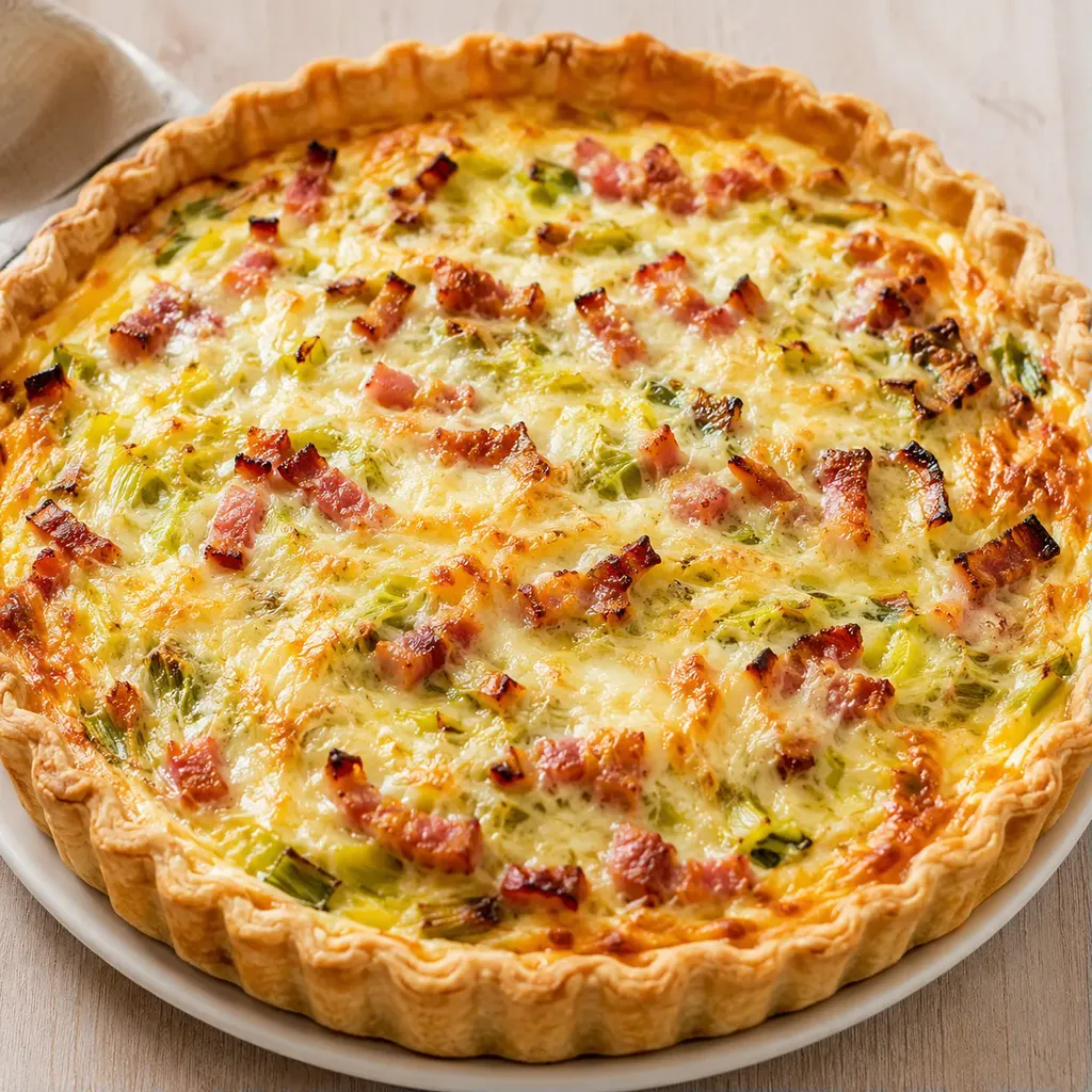 Poireaux et lardons