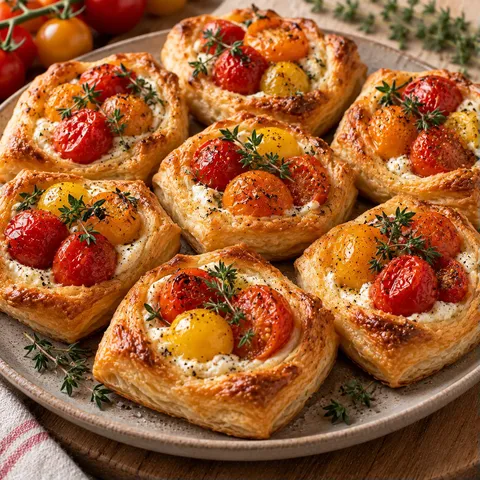 Feuilletés tomates dorées