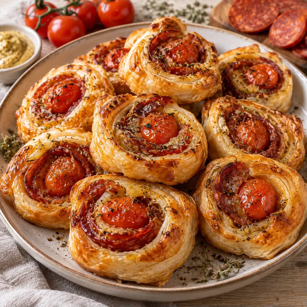 Chorizo tomates feuilletés