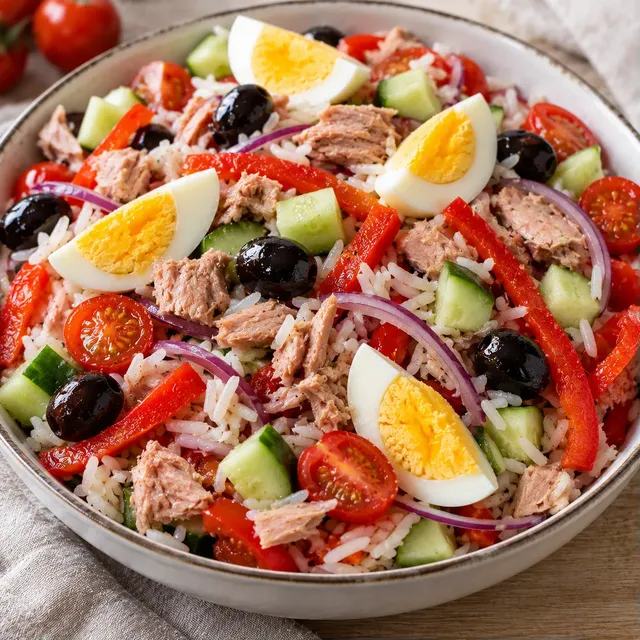 Niçoise fraîche riz thon