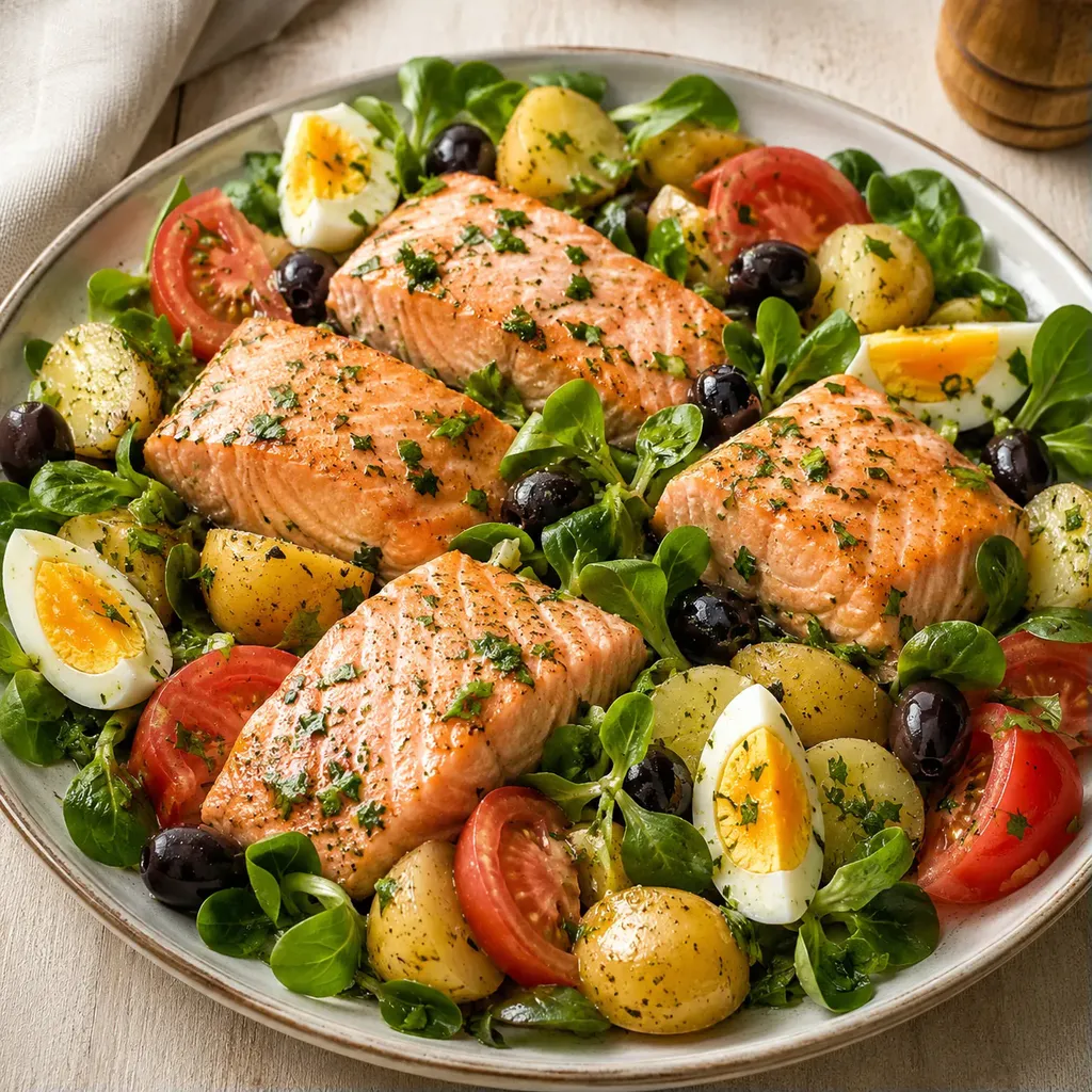 Saumon légumes vinaigrette
