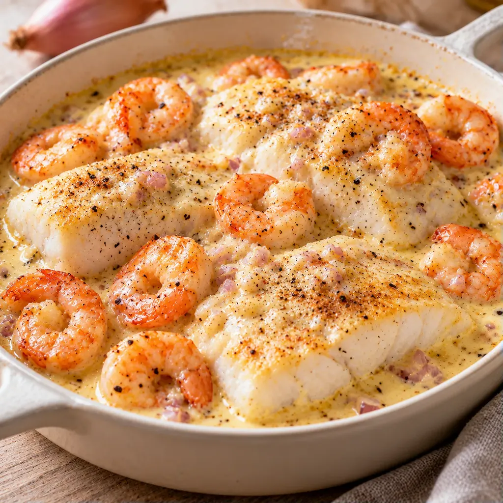 poisson crevettes délicieuses