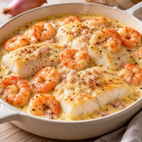 poisson crevettes délicieuses