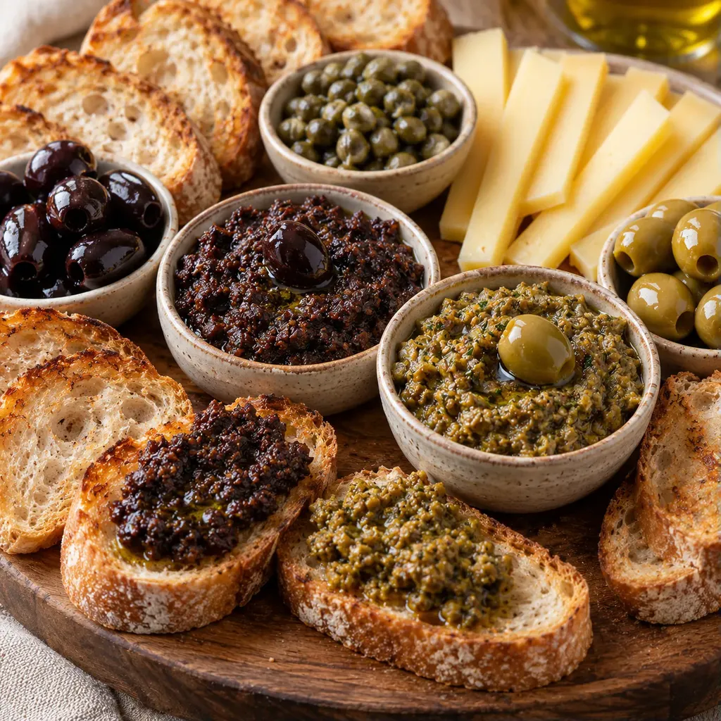 Tapenade et pain grillé