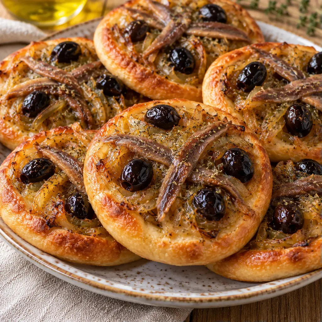Pissaladières anchois oignons