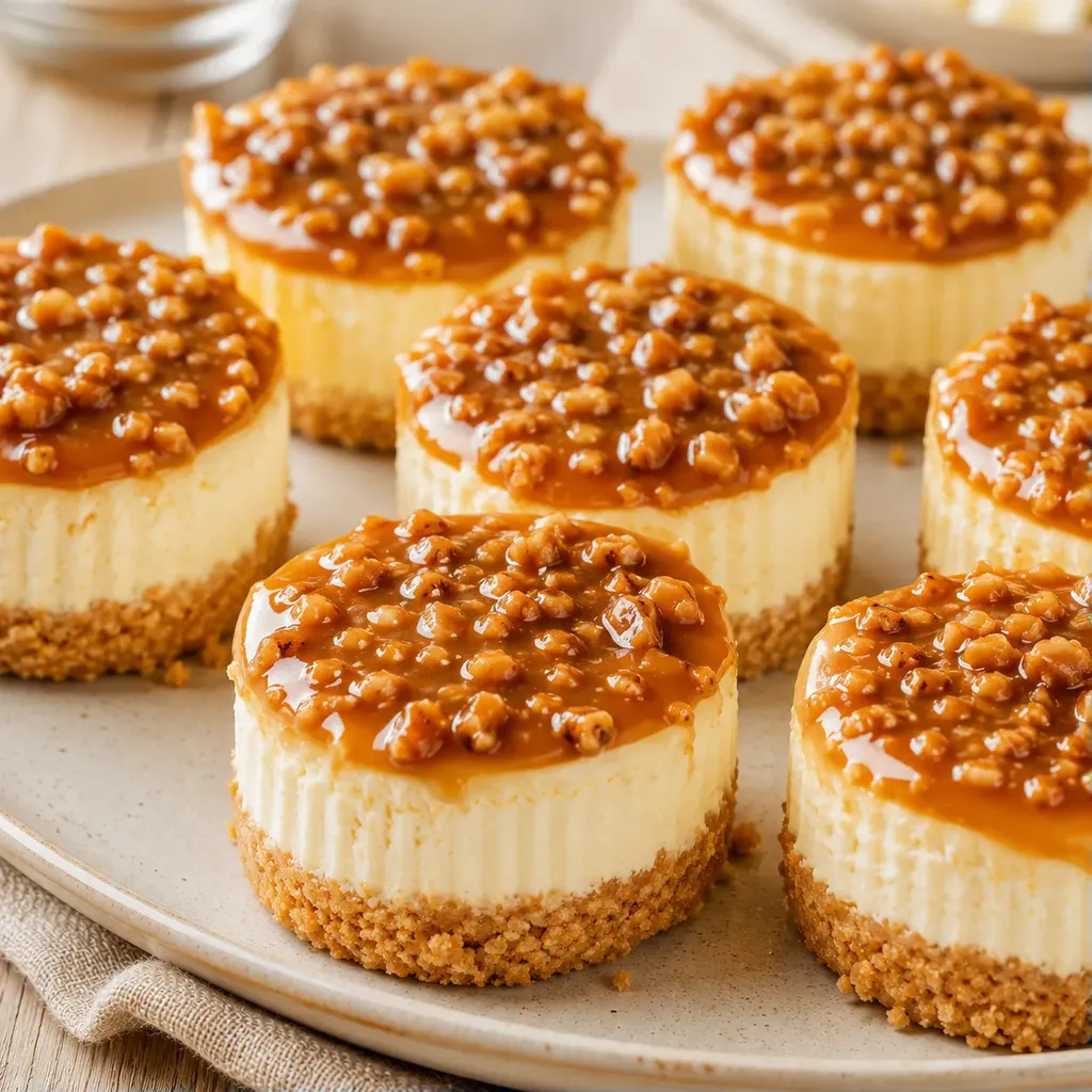 Cheesecakes caramel croquant
