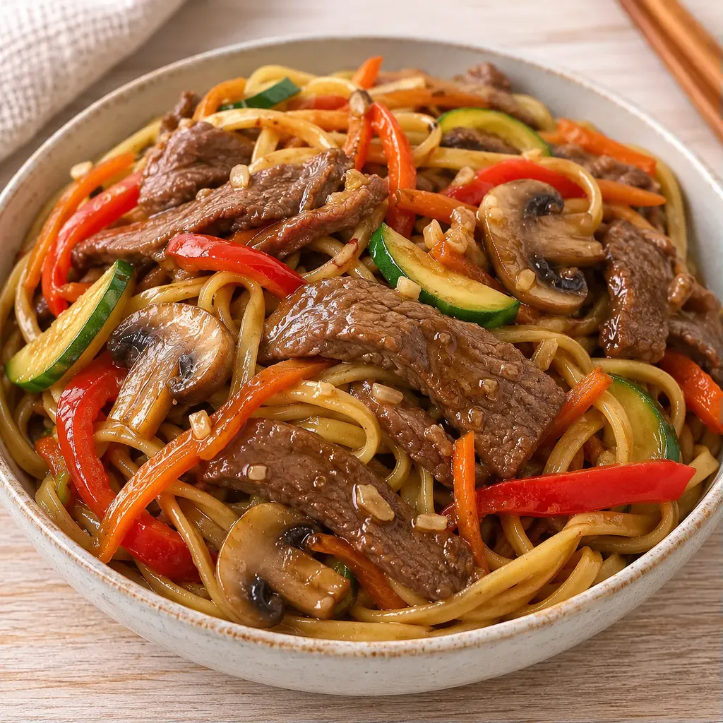 Nouilles au bœuf savoureuses