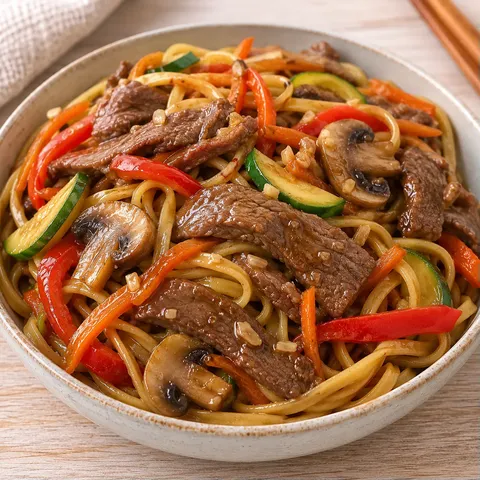 Nouilles au bœuf savoureuses