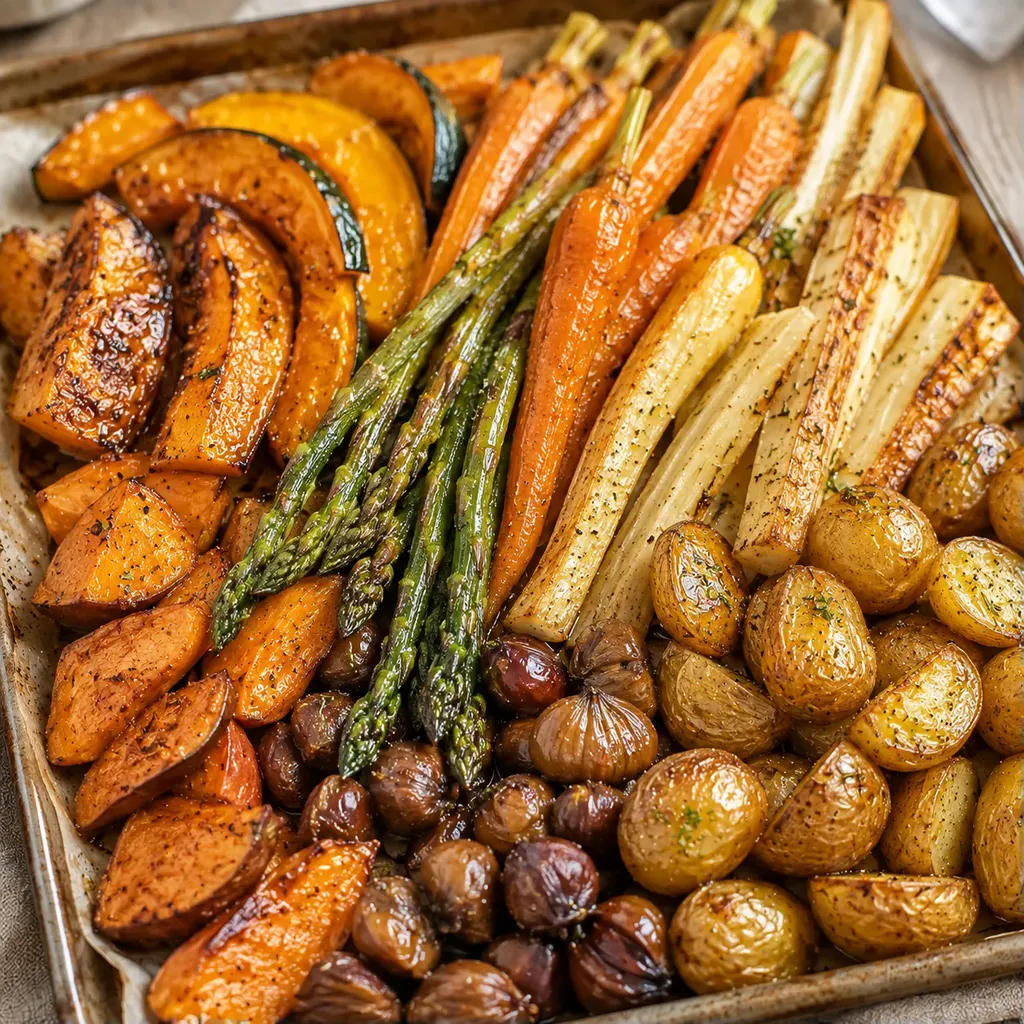 Légumes rôtis au sirop
