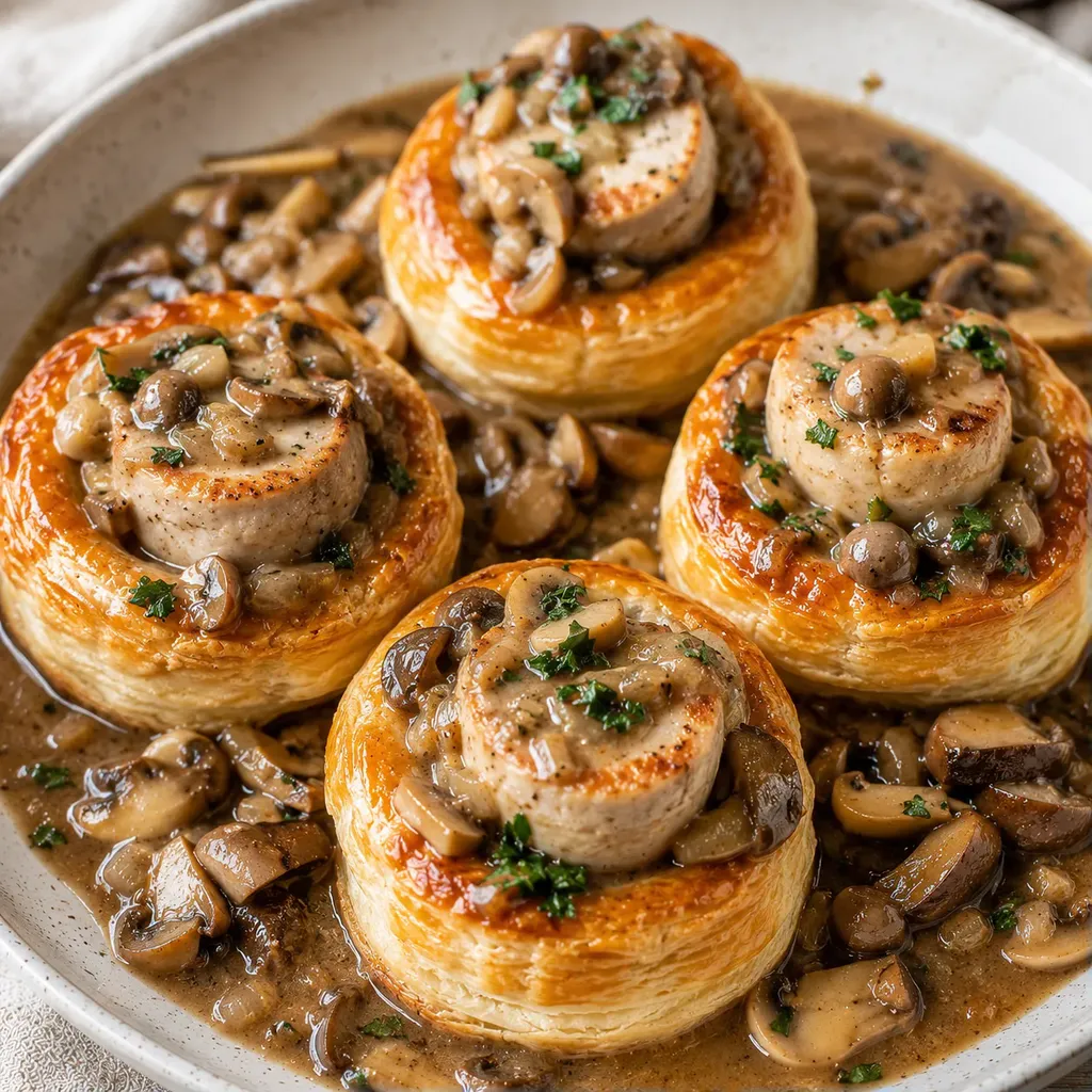 Boudin et champignons