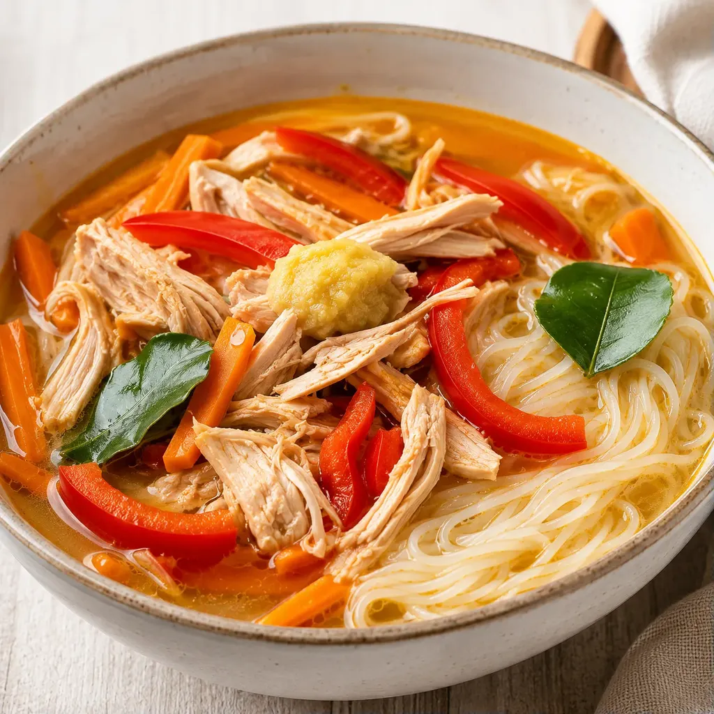 Poulet thaï nouilles