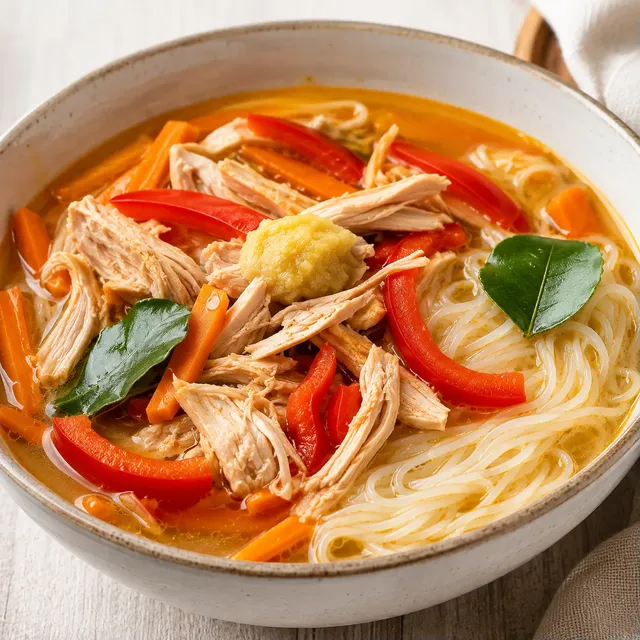 Poulet thaï nouilles