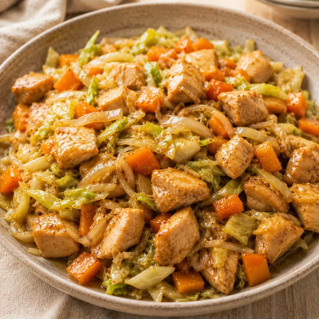 Poulet et légumes asiatiques