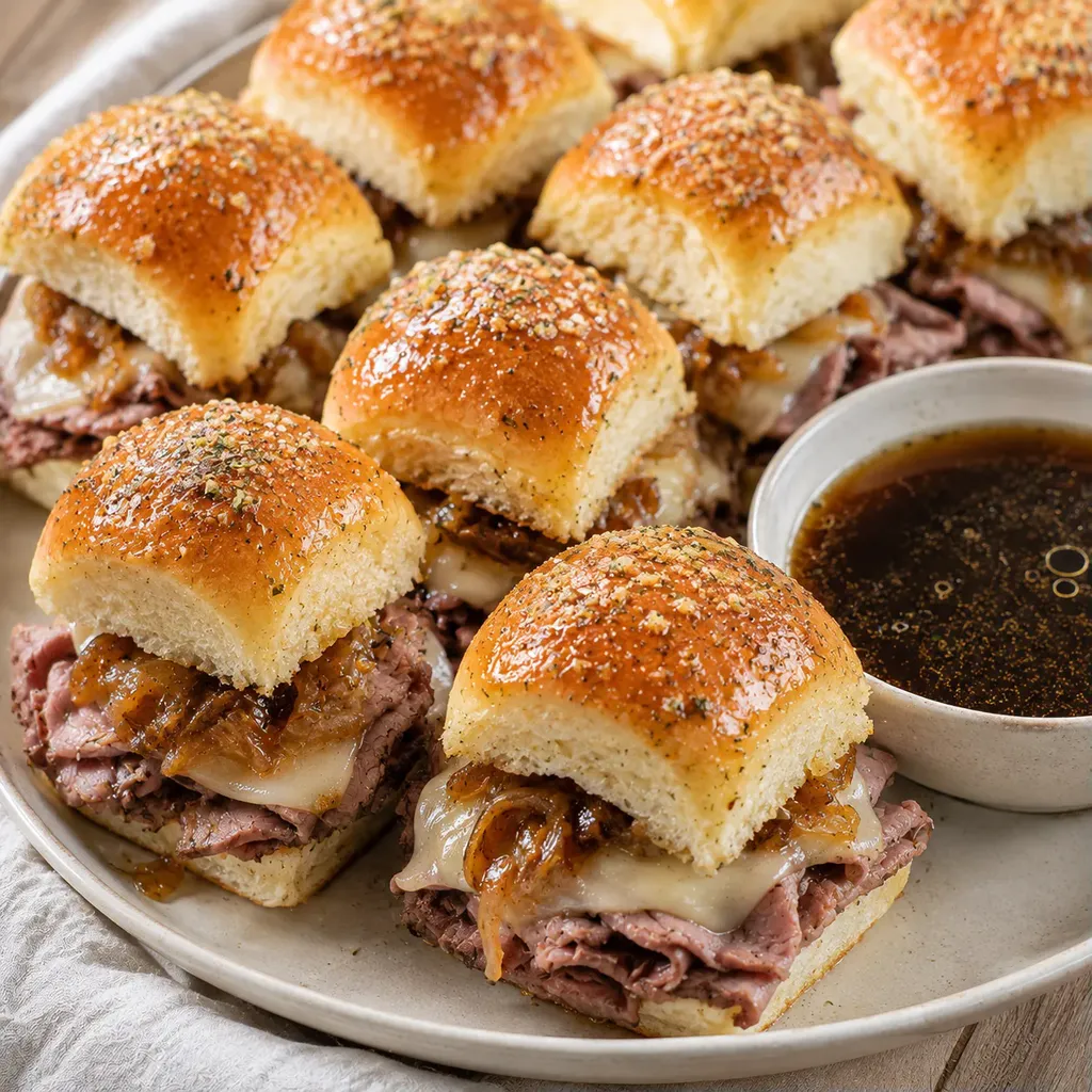 Petits sandwichs French Dip