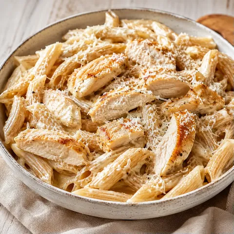 Pâtes crémeuses et poulet