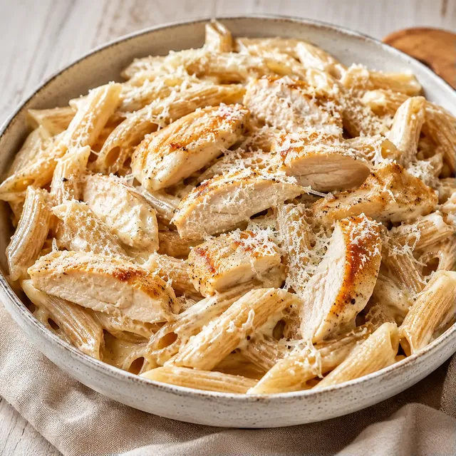 Pâtes crémeuses et poulet