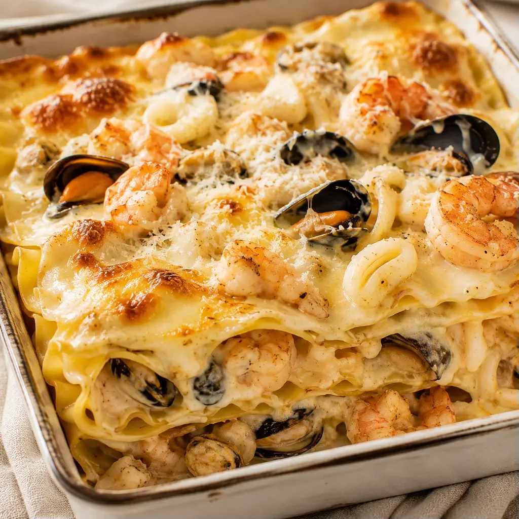 Fruits de mer lasagnes